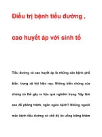 Điều trị bệnh tiểu đường , cao huyết áp với sinh tố docx