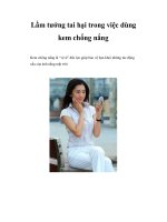 Lầm tưởng tai hại trong việc dùng kem chống nắng pptx