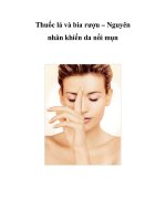 Thuốc lá và bia rượu – Nguyên nhân khiến da nổi mụn pdf