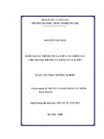 Đánh giá các thế hệ con lai giữa các giống lúa chịu hạn địa phương và giống lúa cải tiến