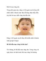 Khi bé mọc răng sữa ppt