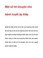 Một số lời khuyên cho bệnh huyết áp thấp potx