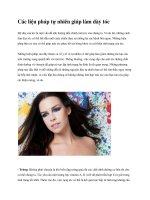 Các liệu pháp tự nhiên giúp làm dày tóc doc