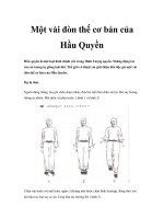 Một vài đòn thế cơ bản của Hầu Quyền pot