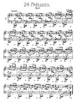 Bản nhạc Preludes, Op 28 pot