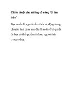 Chiến thuật cho những cô nàng ''''đi tìm trâu'''' Bạn muốn là người nắm thế chủ pps