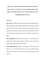 KIẾN THỨC – THÁI ĐỘ - THỰC HÀNH VỀ ĐỘI MŨ BẢO HIỂM ĐÚNG CÁCH VÀ TUÂN pptx