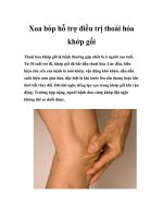 Xoa bóp hỗ trợ điều trị thoái hóa khớp gối pot