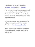 Phần mềm chứng thực hộp mực in chính hãng HP pot