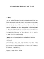 TRÀN DỊCH MÀNG PHỔI DƯỠNG TRẤP TỰ PHÁT pdf