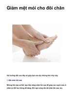 Giảm mệt mỏi cho đôi chân pptx