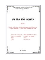 Tổ chức môi trường giáo dục nhằm phát huy tính tích cực cho trẻ 4, 5 tuổi trong hoạt động tạo hình