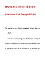 Những điều cần biết về điều trị chỉnh nha ở trẻ đang phát triển pps