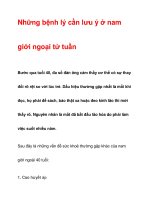 Những bệnh lý cần lưu ý ở nam giới ngoại tứ tuần ppsx