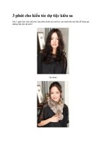 3 phút cho kiểu tóc dự tiệc kiêu sa ppt