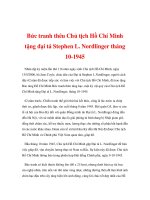 CHUYỆN VỀ BÁC HỒ - Bức tranh thêu Chủ tịch Hồ Chí Minh tặng đại tá Stephen ppt