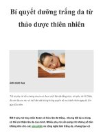 Bí quyết dưỡng trắng da từ thảo dược thiên nhiên doc