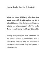 Nguyên tắc nêm gia vị cho đồ ăn của bé pptx