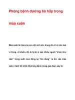 Phòng bệnh đường hô hấp trong mùa xuân ppt