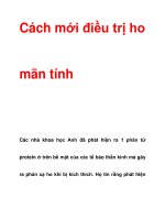 Cách mới điều trị ho mãn tính ppt