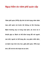 Nguy hiểm do viêm phế quản cấp pot