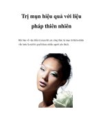 Trị mụn hiệu quả với liệu pháp thiên nhiên pdf