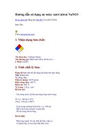 Hướng dẫn sử dụng an toàn natri nitrat NaNO3 potx