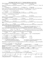 ĐỀ THI HỌC KÌ 1 MÔN VẬT LÝ 12 – NĂM HỌC 2009-2010 potx