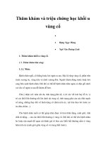 Thăm khám và triệu chứng học khối u vùng cổ pot