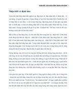 NHẬN BIẾT: CHÌA KHÓA SỐNG TRONG CÂN BẰNG - Phần 3 pdf