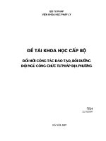 đổi mới công tác đào tạo, bồi dưỡng đội ngũ công chức tư pháp địa phương