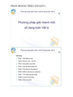 Phương pháp giải nhanh một số dạng toán vật lý - 1 ppsx