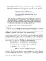 MỘT kỹ THUẬT PHÁT HIỆN, bám sát đối TƯỢNG và ỨNG DỤNG