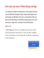 Sơ cứu tai nạn: Phải đúng và kịp doc