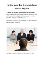 Sai lầm trong thỏa thuận mức lương của các ứng viên pdf
