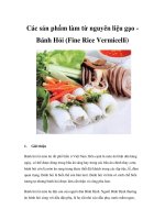 Các sản phẩm làm từ nguyên liệu gạo - Bánh Hỏi pps