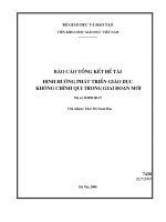 định hướng phát triên giáo dục không chính qui trong giai đoạn mới