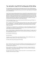 Tạo một phân vùng DOS để tự động phục hồi hệ thống potx