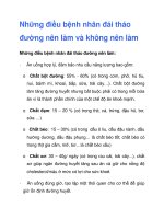 Những điều bệnh nhân đái tháo đường nên làm và không nên làm ppt