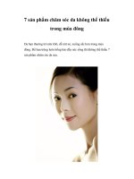 7 sản phẩm chăm sóc da không thể thiếu trong mùa đông potx