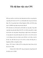 Tốc độ làm việc của CPU ppt