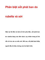 Phân biệt sốt phát ban do rubella và sởi pps