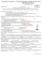Đề thi thử đại học, cao đẳng năm 2011 lần 2 môn hóa học trường Sơn Tây-Hà Nội pot
