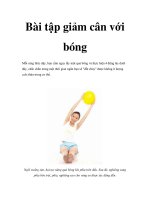 Bài tập giảm cân với bóng ppt