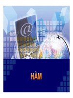 Bài giảng Tin học đại cương  Chương 5: Hàm