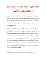LƯỢC SỬ VIỆT NGỮ HỌC - Khái quát về sự hình thành và phát triển của Việt ngữ học (Phần 4) ppsx