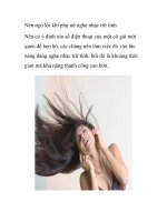 Nên ngỏ lời khi phụ nữ nghe nhạc trữ tình pot