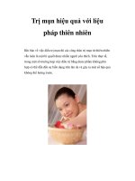 Trị mụn hiệu quả với liệu pháp thiên nhiên ppt