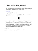 Thiết kế với Text trong photoshop potx