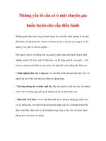 Những yếu tố cần có ở một chuyên gia huấn luyện cho cấp điều hành doc